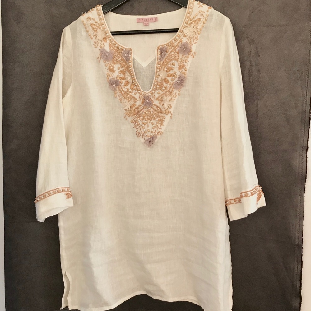 Calypso St. Barth, amazing linen top, size  L